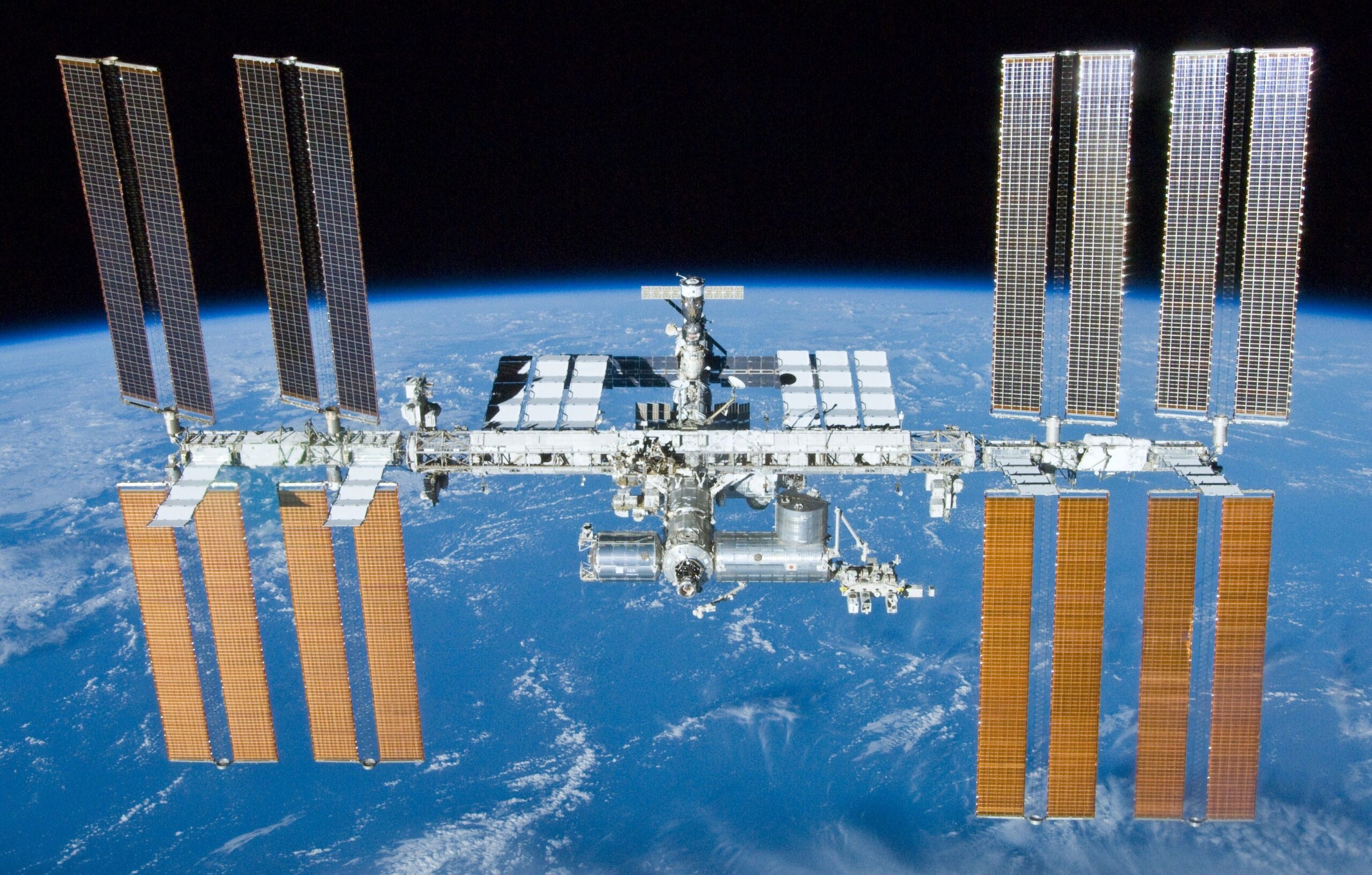 International Space Station orbiting Earth.